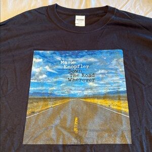 Mark Knopfler ( Dire Straits ) 2019 “ Down The Road Wherever “ t-shirt , L , $25